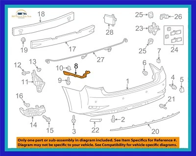 Parachoques trasero izquierdo soporte lateral superior genuino OEM Lexus 13-17 ES350 ES300h Foto 1 de 2