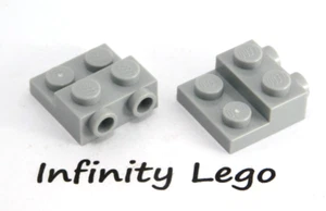 12 LEGO Light Grey Plate 2 x 2 x 2/3 Studs on Side Bracket (99206) 12 Pieces - Picture 1 of 2