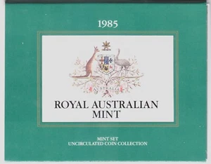 1985 Royal Australian Mint Coin Mint Set - Clear Cover - Scarce 5c Coin - Picture 1 of 2