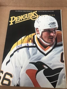 RICHARD PARK SIGNED HANDSIGNIERT 1985 PITTSBURGH PENGUINS MAGAZIN MARIO LEMIEUX - Bild 1 von 5