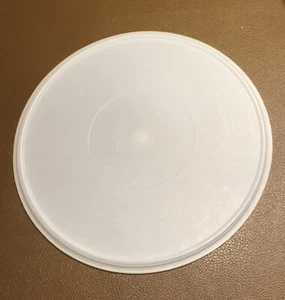 Vintage Tupperware 224-15 Coperchio di Ricambio Guarnizione Tupper Logo Tondo Trasparente - Foto 1 di 2