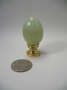 Lamp Finial Asian Light Green Jade Like Egg Lampshade Finial Knob Topper  2cJ - Picture 1 of 4