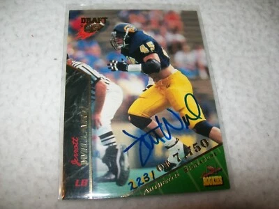1995 SIGNATURE ROOKIES JERROTT WILLARD AUTO SIGNED #74 CALIFORNIA GOLDEN BEARS - Image 1 of 2