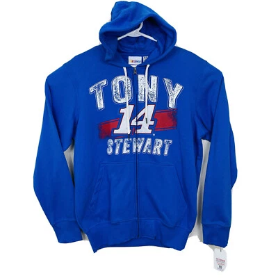 NUEVO CON ETIQUETAS Tony Stewart Smoke #14 NASCAR Sudadera con Capucha Cremallera Completa Chaqueta Para Hombres Talla M Azul Usada en Excelente Condición Foto 1 de 4