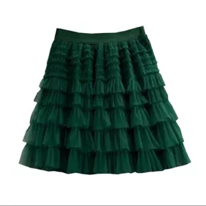 Layer by layer mesh skirt women's cake skirt A-line fluffy short skirt - Picture 1 of 22