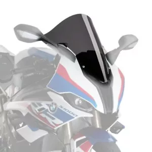 BMW S1000RR 2019-2025 Dark Smoke Double Bubble R Racing Screen Puig 3641F - Picture 1 of 1