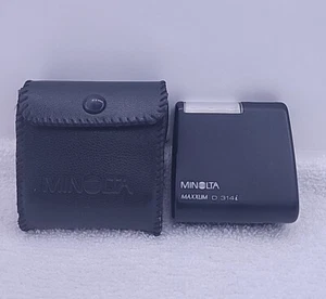 Minolta Maxxum D 314i Flash Unit Japan Leather Holster AS IS Untested - Picture 1 of 7