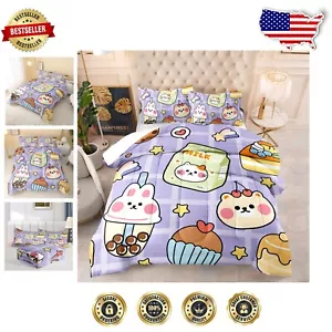 Cute Bear Full Size Comforter Set for Kids & Teens, 3-Piece, Microfiber Bedding - Picture 1 of 10
