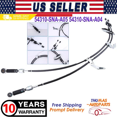 NEW MT Shifter Cables 54310-SNA-A05 For 2006-2009 2010 2011 Honda Civic 1.8L - Image 1 of 4