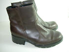 Womens Brown Leather Calf High Boots Heels Career Comfort Shoes Size 7.5 M