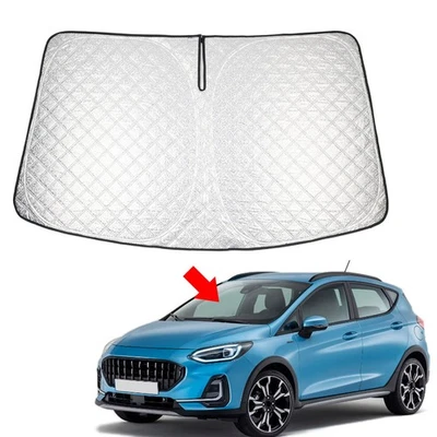 Car Foldable Windshield Sun Shade Visor Protector Custom For Ford Fiesta 2017-23 - Image 1 of 4