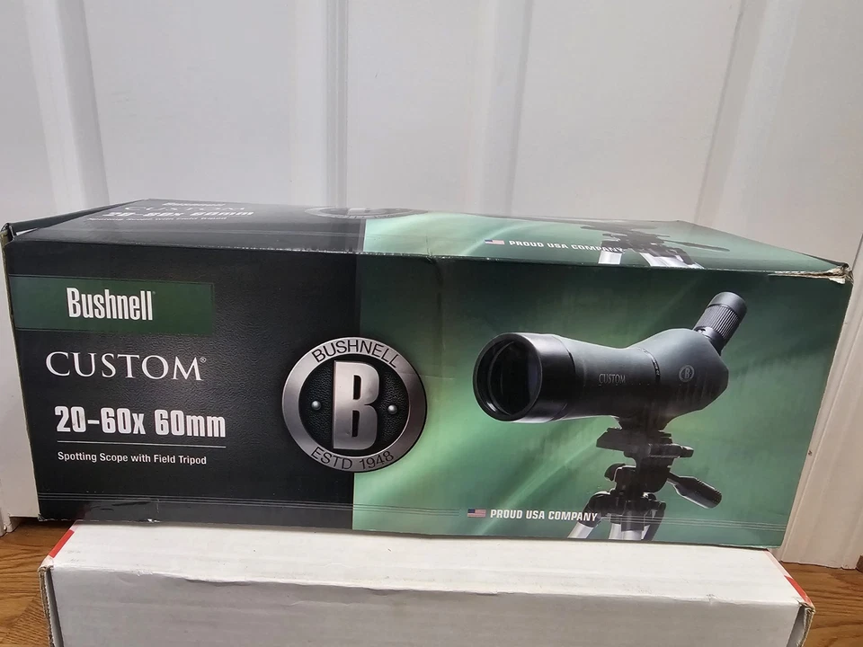BUSHNELL Model 712060G Custom 20-60mmx60mm Zoom Spotting Scope - NIB - Open Box - Image 1 of 4