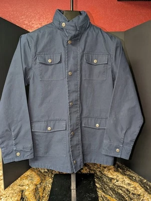 Brooks Brothers Field 夹克海军蓝拉链连帽衫 — 第 1/4 张图片