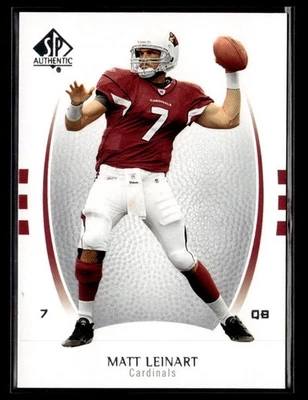 2007 SP Authentic #62 Matt Leinart Card Arizona Cardinals - Image 1 of 2