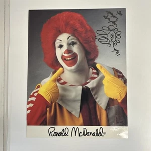 Ronald McDonald signed 5x7 Photo HOU ❤️ McDonald's 1980s Fridell? Autographed - Picture 1 of 8
