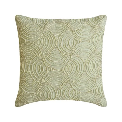 Couch Cushion Cover Green 16"x16", Home Decor Cotton Fabric - Mint Dynasty - Image 1 of 4