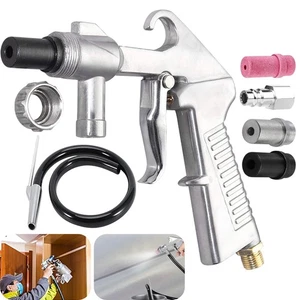 Handheld Sand Blasting Gun Kit Sandblaster Air Sand Blasting Gun with 4x Nozzles - Picture 1 of 9