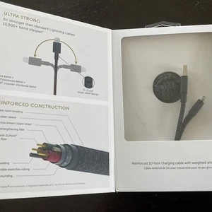 Native Union Cell Phone Charger Night Cable 10 Feet Ultra Strength - Picture 1 of 14