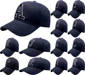 Gorra de béisbol unisex alfabeto ajustable algodón letra bordado papá sombrero - Imagen 1 de 8