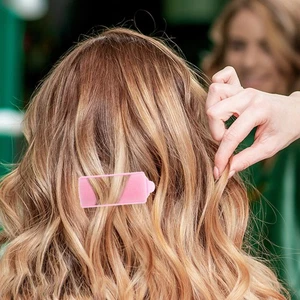 Rodillos rizadores esponja de cabello rosa 10 piezas hágalo usted mismo herramienta de peinado para mujeres ropa de cabello - Imagen 1 de 11