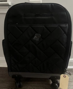 Lug Porter Wheelie 21" Black Canvas Spinner Upright Bag Suitcase Travel Bag - Picture 1 of 8