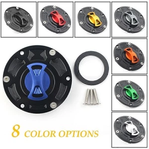 Fuel Gas Tank Cap Cover For Kawasaki Ninja 250R EX250 2008-2012 EX300 2013-14 - Foto 1 di 12