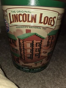 LINCOLN LOGS Collectors Edition Village Set 327 Real Wood Pieces W/ Extra Pieces - Picture 1 of 10