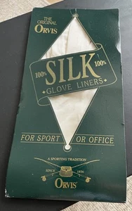 Forros de guantes Orvis 100% seda pura para deporte u oficina grandes nuevos vintage - Imagen 1 de 5