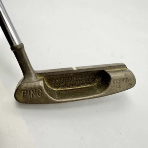 Vintage Original Ping Cushin 4 Brass Putter Right Hand Karsten Steel Shaft 35.5” - Picture 1 of 12