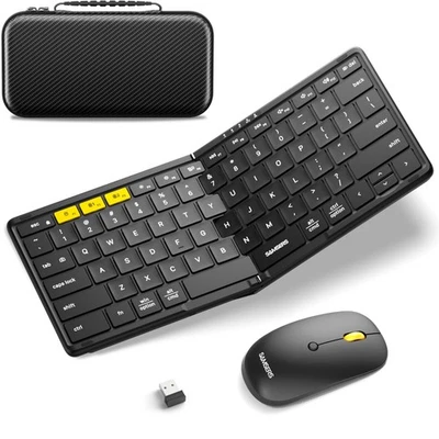 Foldable Keyboard and Mouse KM08 Folding Bluetooth Keyboard Mouse Combo 2.4G ... - Image 1 of 4