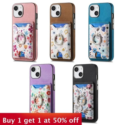 Fashion Ring Bracket Phone Case For Apple iPhone 16 15 14 13 12 11 Pro X/XS Max - Image 1 of 4