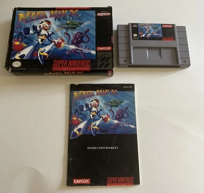 Mega Man X SNES W/ Original Box, Manual, Cart- Tested - See Pics - Image 1 of 4
