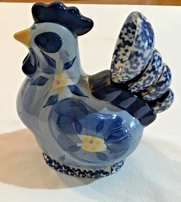 Temptations 'Old World Blue' Chicken 4-Piece Measuring Spoon Set and Holder - Image 1 of 4