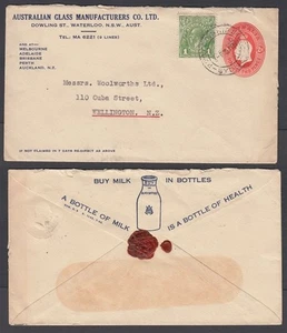 AUSTRALIA 1933 KGV PAPELERÍA POSTAL SOBRE PRIVADO 'VIDRIO' (ID:125/D66137) - Imagen 1 de 1