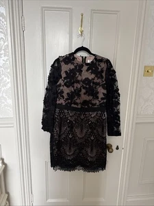 Forever Unique Black/Nude Lace Dress Wedding/party Size 16 BNWT - Picture 1 of 4