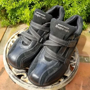 Skechers Shape Ups Damen-Wanderschuhe schwarz Leder 11815 Größe 8 *NEU* - Bild 1 von 4
