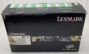 New Open Box Genuine Lexmark Black Return Program Print Cartridge C792A1KG