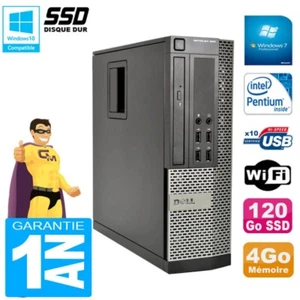PC DELL 990 SFF Intel G840 RAM 4Go Scheibe 120Go SSD Dvd-Brenner Wifi W7 - Bild 1 von 3