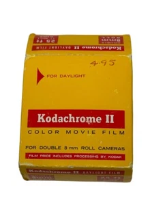Vtg KODAK KODACHROME II Daylight Movie Film Double 8mm 25ft Roll Ex in 71 Sealed - Picture 1 of 3