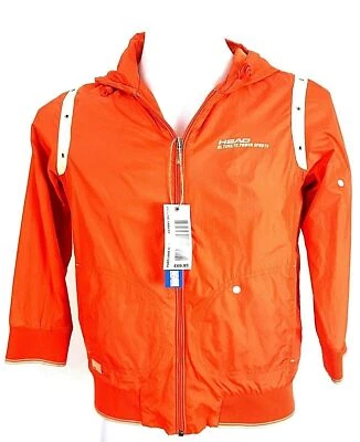 HEAD Mens Orange Lightweight Hooded RAIN JACKET Windbreaker Nylon - S - 40" -£69 - Image 1 of 4