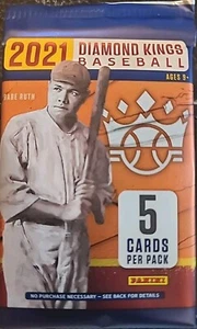 (1) 2021 Panini Diamond Kings Factory Sealed Blaster Baseball Pack (5 Cards) - Picture 1 of 2