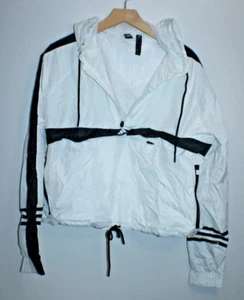Adidas Damen Windbreaker Cropped Pullover Jacke XL X-Large 46" Brustumfang 22" T2B - Bild 1 von 7