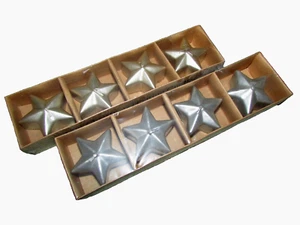 FLOATING CANDLES silver STARS 4 in box all occasions 1.75 x 1.75 inches (D) - Picture 1 of 5