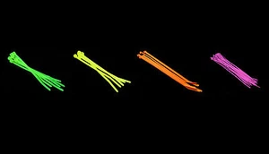 7 Inch UV Zip Ties Pick Color (Green Orange Yellow Pink)  Fluorescent Neon 10 Pc - Picture 1 of 5