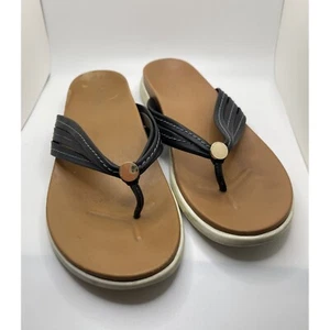 Vionic Damen-Flip-Flops schwarz & hellbraun Größe 8 mit allem Komfort einer Wolke & - Bild 1 von 8