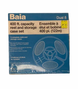 Reel/Storage Case BAIA Dual 8 Set of 3 400 Ft. Capacity . Sealed .Vintage. NOS - Picture 1 of 5
