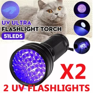 UV Ultra Violet 51 LED Flashlight Blacklight Light 395 nM Inspection Lamp Torch - Picture 1 of 14