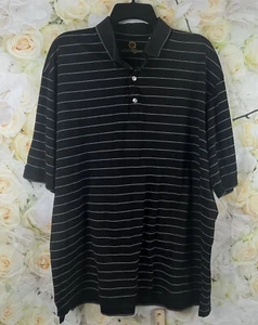 BEN HOGAN GOLF Poloshirt Herren Gr. X-Large XL SCHWARZ weiß Streifen leicht - Bild 1 von 8
