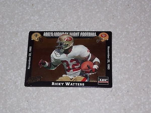 TARJETA DE FÚTBOL ABC'S MONDAY NIGHT RICKY WATTERS 22 DE NOVIEMBRE DE 1993 #50 - Imagen 1 de 1