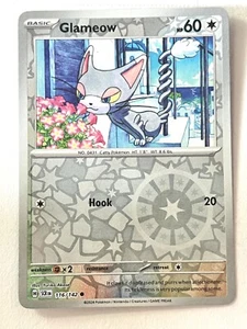 Glameow 116/142 Reverse Holo Common Stellar Crown Pokemon - Pack Fresh Near Mint - Picture 1 of 8